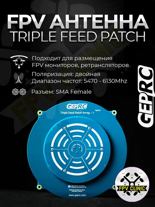 Triple Feed Array Patch 5.8G FPV